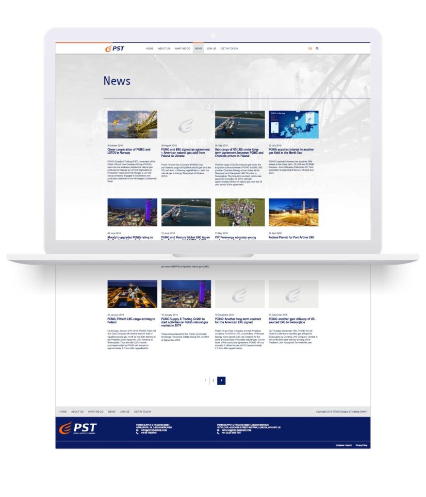 Webdesign i programowanie strony internetowej pst-energie.com